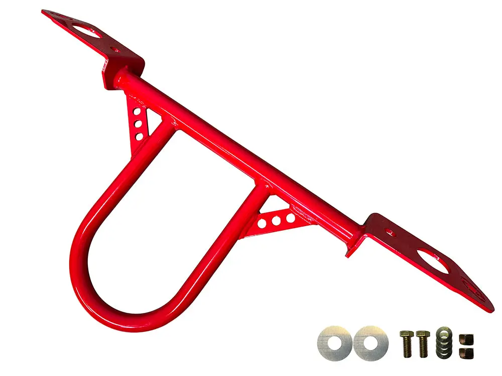 C10 Driveshaft Safety Loop & Frame Stiffener Brace 1981-1987 (Red) 1