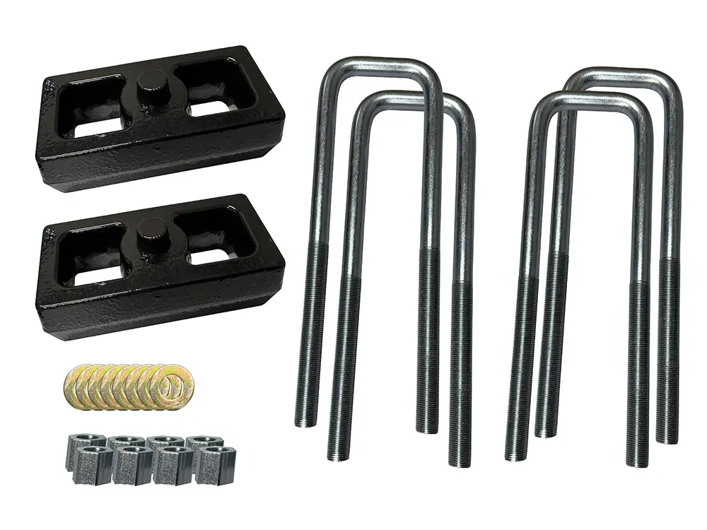 Silverado & Sierra 1.5" Rear Block & U-Bolts (1999-2006) 2Wd 1