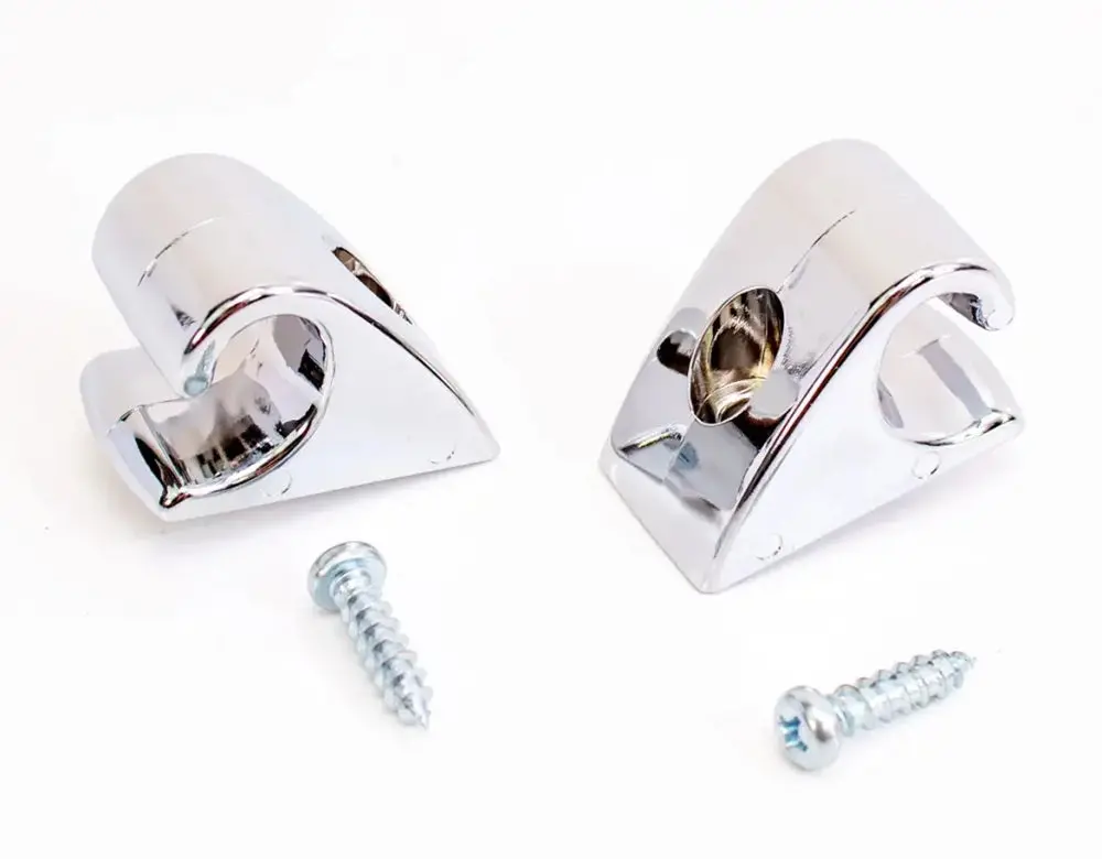 Amd Sun Visor Retainer Clips (Chrome) - Lh/Rh Pair | 67-72 Chevy Gmc C/K Truck 1