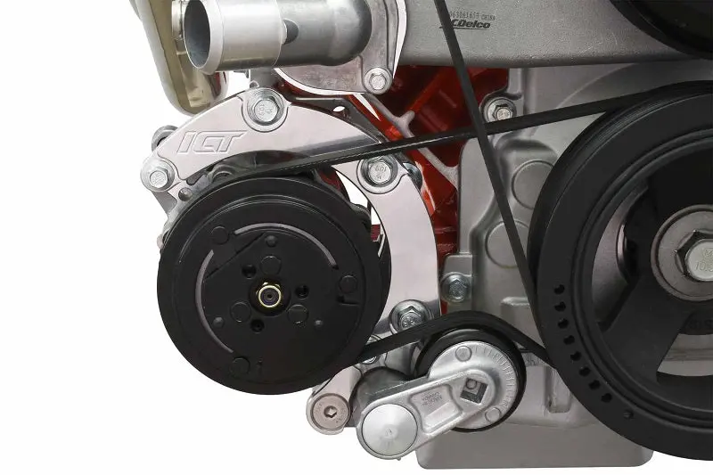 Ict Billet Ls Low Mount A/C Air Conditioner Compressor Bracket| For Sanden 7176 Ls1 Camaro 1