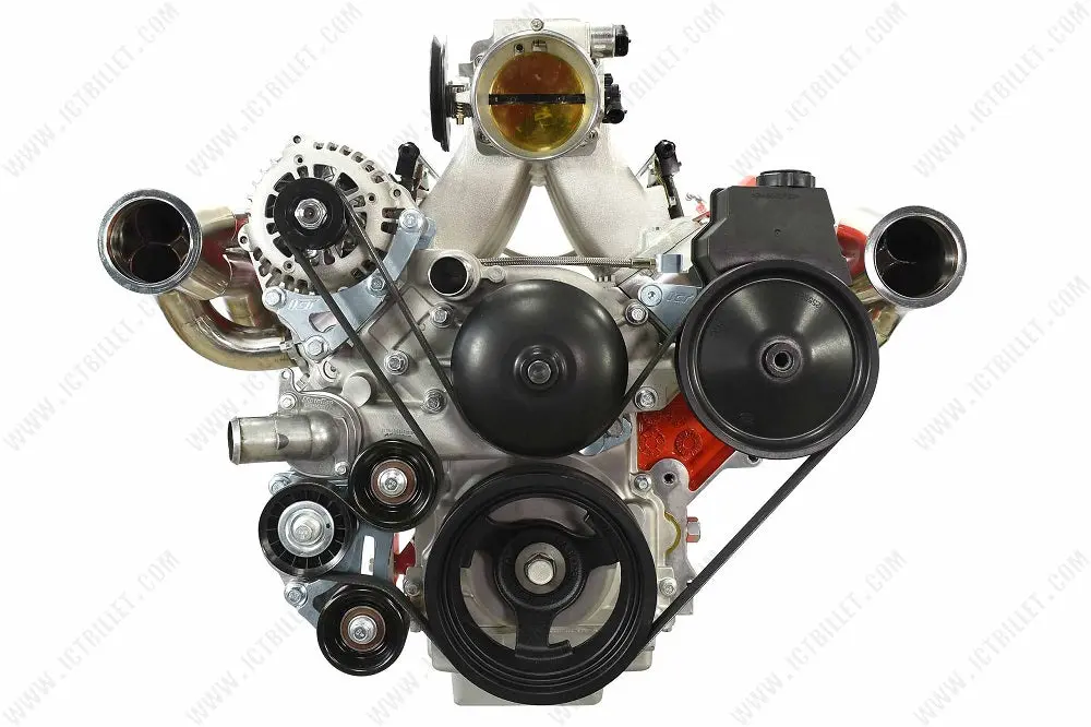Ict Billet Ls Truck Turbo - Alternator / Power Steering Bracket Kit For Ls1 Ls3 Water Pump 1