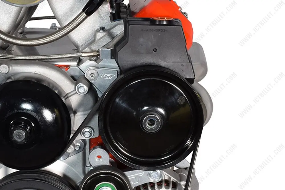 Ict Billet Ls1 Camaro Turbo Power Steering Pump Bracket Kit| For Ls1 Pump And Turbo Headers 1