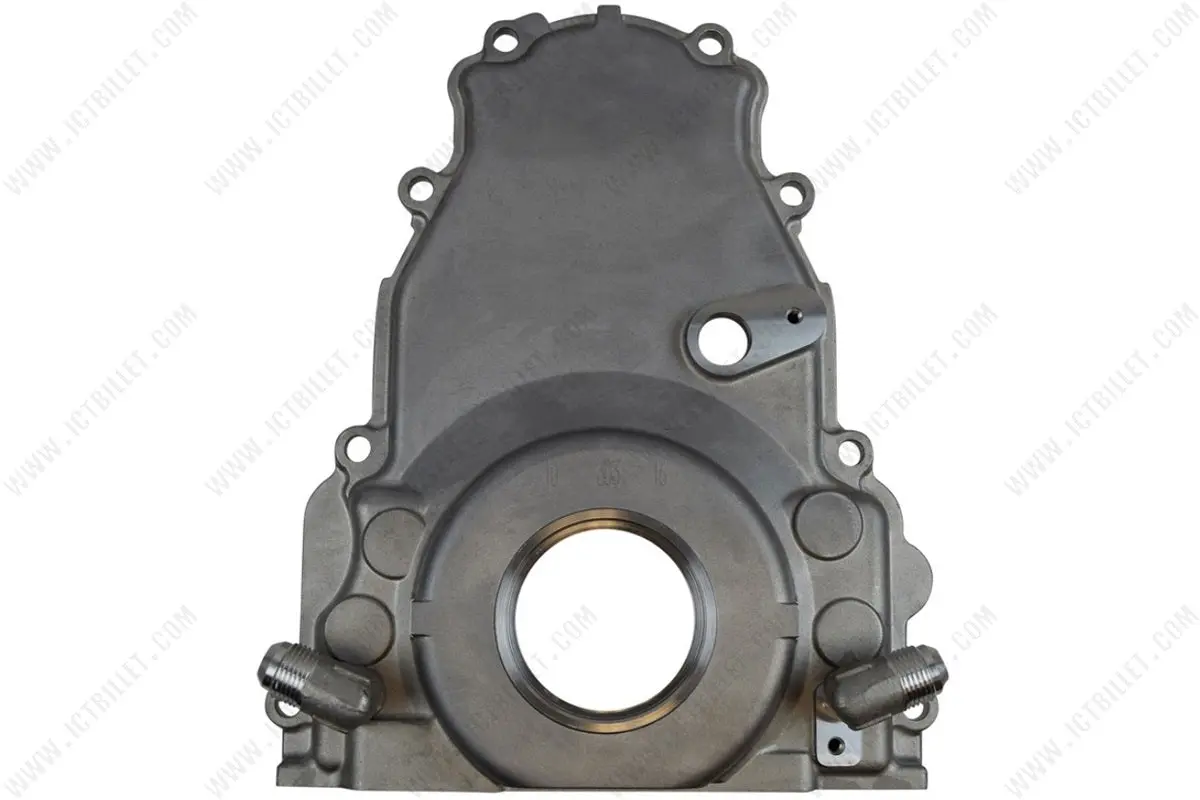 Ict Billet Ls Gen 4 Twin Turbo Oil Drain Return| Front Timing Chain Cover -10An 1