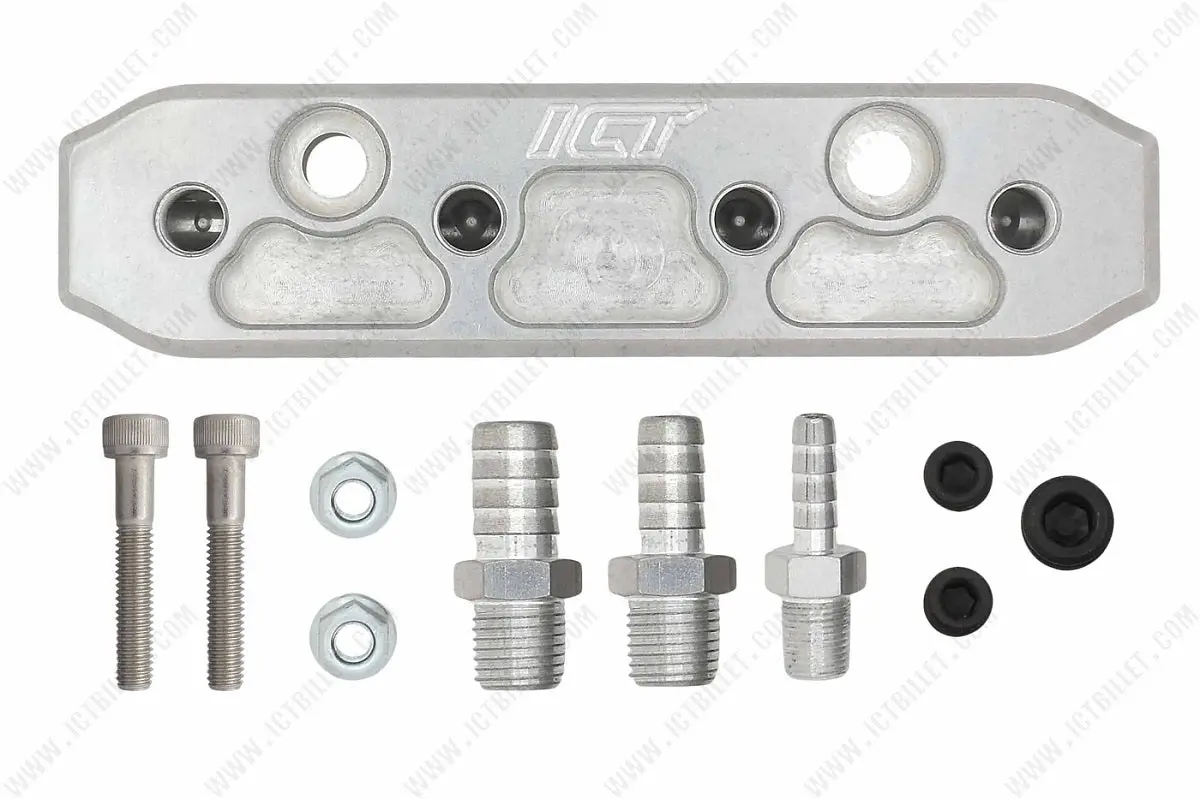 Ict Billet 6-Port Vacuum Boost Distribution Block 1
