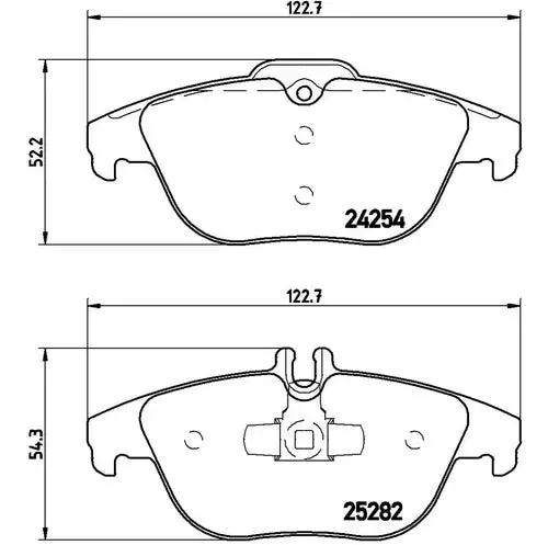 Pastilla Freno Pos Brembo P50104 Mercedes Benz C-Class (S204) (W204) E-Class (A207) (C207) Glk (X204) 08- 1
