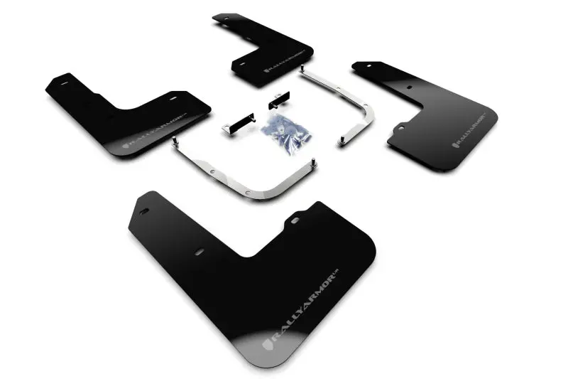 Rally Armor Ur Series Black Mud Flaps For 2019+ Hyundai Veloster N – Grey Logo Accent 1