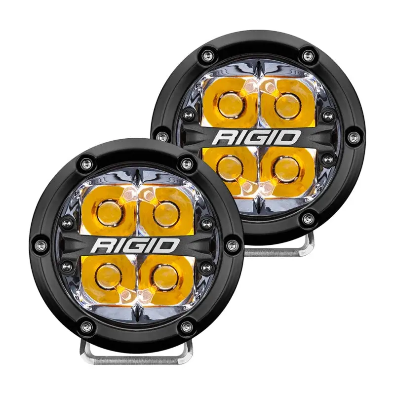 Rigid Industries 360-Series 4In Led Off-Road Spot Beam - Amber Backlight (Pair) 1