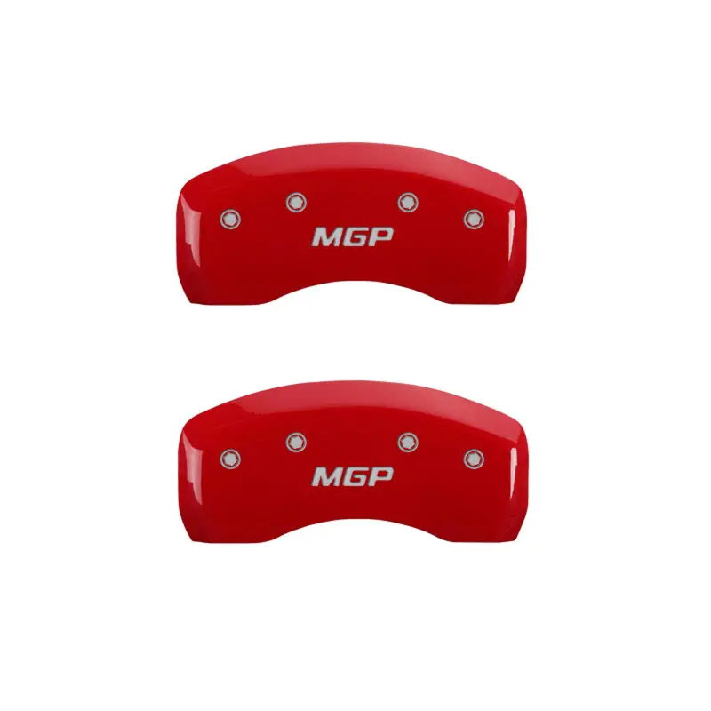 Mgp 4 Caliper Covers Engraved Front & Rear Mgp Red Finish Silver Char 2019 Lincoln Continental 1