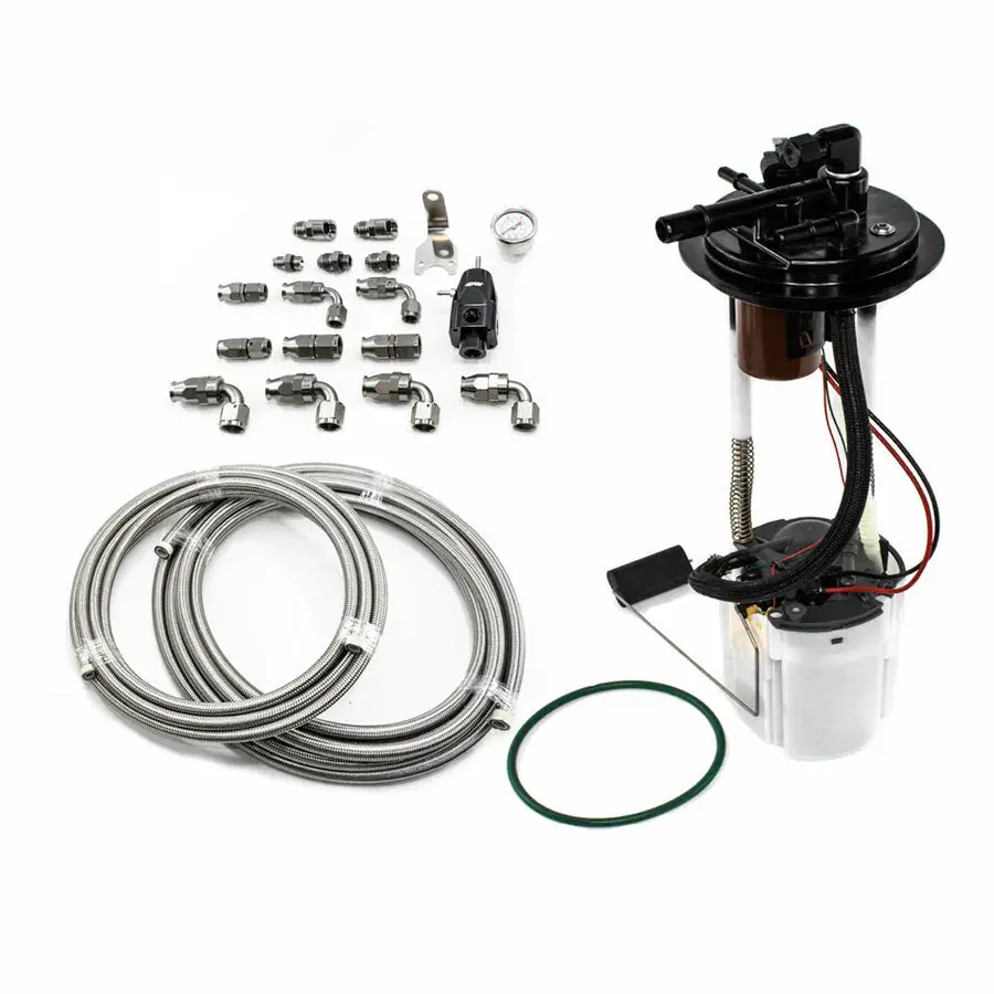 Dw400 Pump Module + Return Kit Ss Ptfe For Chevy Silverado 1500/2500/3500 & Gmc Sierra 1500/2500/3500 2005-13 V8 4.8L/5.3L/6.0L Excl Flex Fuel 1