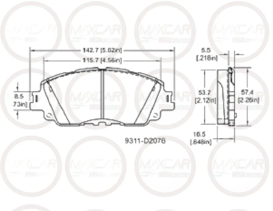 Pastilla Freno Yesq D2076tt Toy Rav 20-  - Pyqd2076tt 1