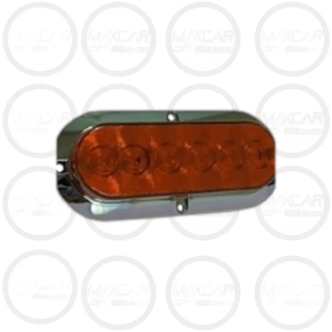 Cucuya Ovalada 6 Leds Fija C/Flasheo Filo Cromado Ambar 12/24V - Cu.24 1