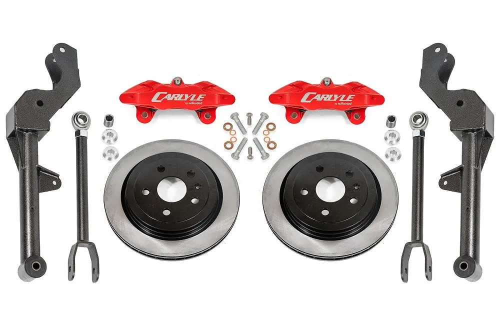 5Th Gen Camaro 15" Conversion Kit By Carlyle Racing| Solid Rotors, Red Calipers 1