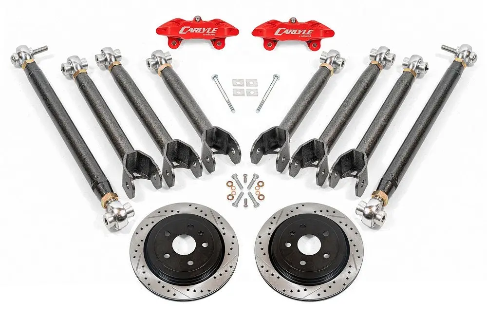 6Th Gen Camaro 15" Conversion Kit By Carlyle Racing| Drilled And Slotted Rotors, Red Calipers 1
