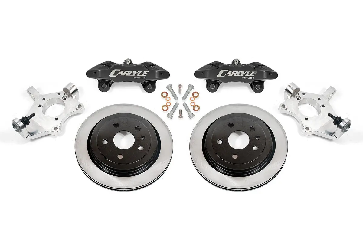C5/C6 15" Conversion Kit By Carlyle Racing| Solid Rotors, Black Calipers 1