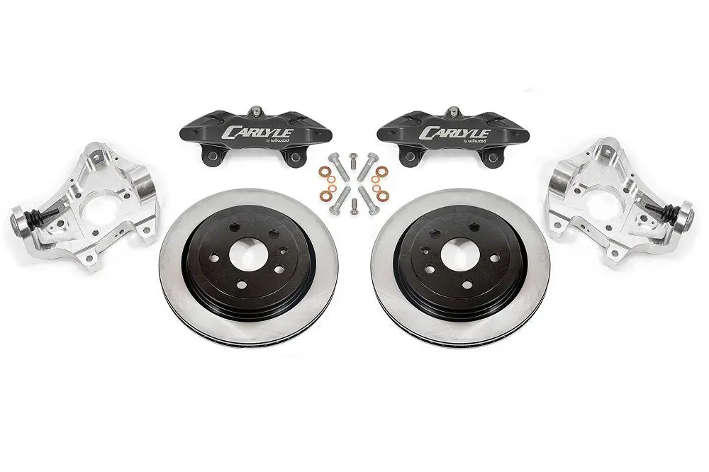 C7 17" Conversion Kit By Carlyle Racing| Solid Rotors, Black Calipers 1