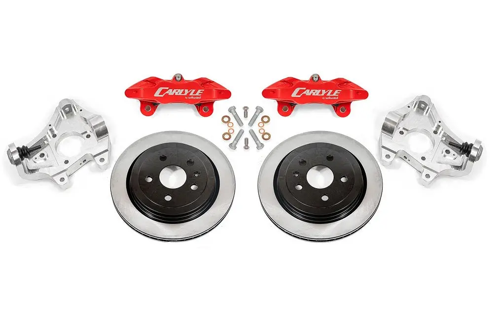 C7 17" Conversion Kit By Carlyle Racing| Solid Rotors, Red Calipers 1