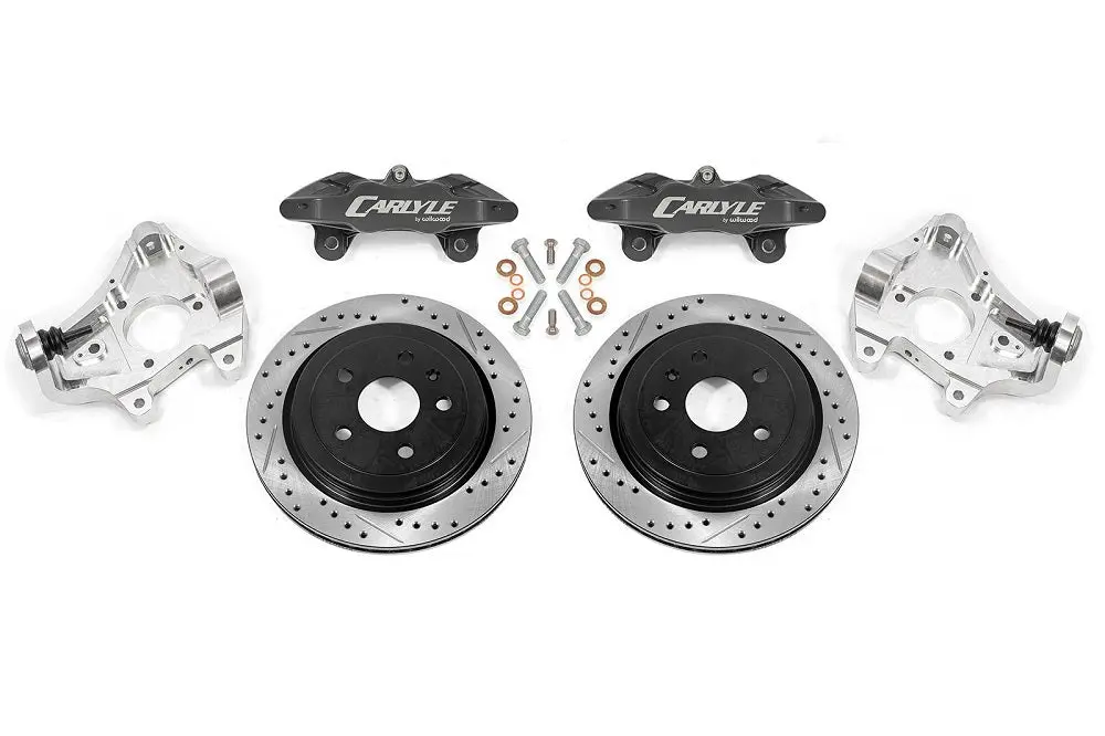 C7 17" Conversion Kit By Carlyle Racing| Drilled And Slotted Rotors, Black Calipers 1