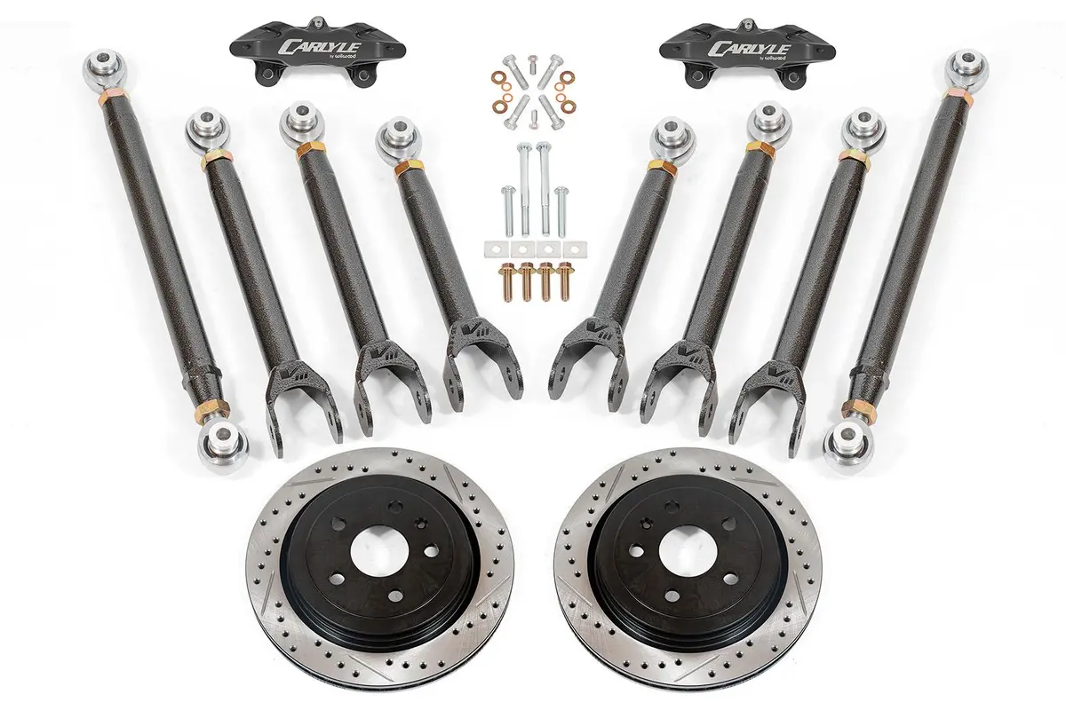 Cts V-3 15" Conversion Kit By Carlyle Racing| Drilled And Slotted Rotors, Black Calipers 1