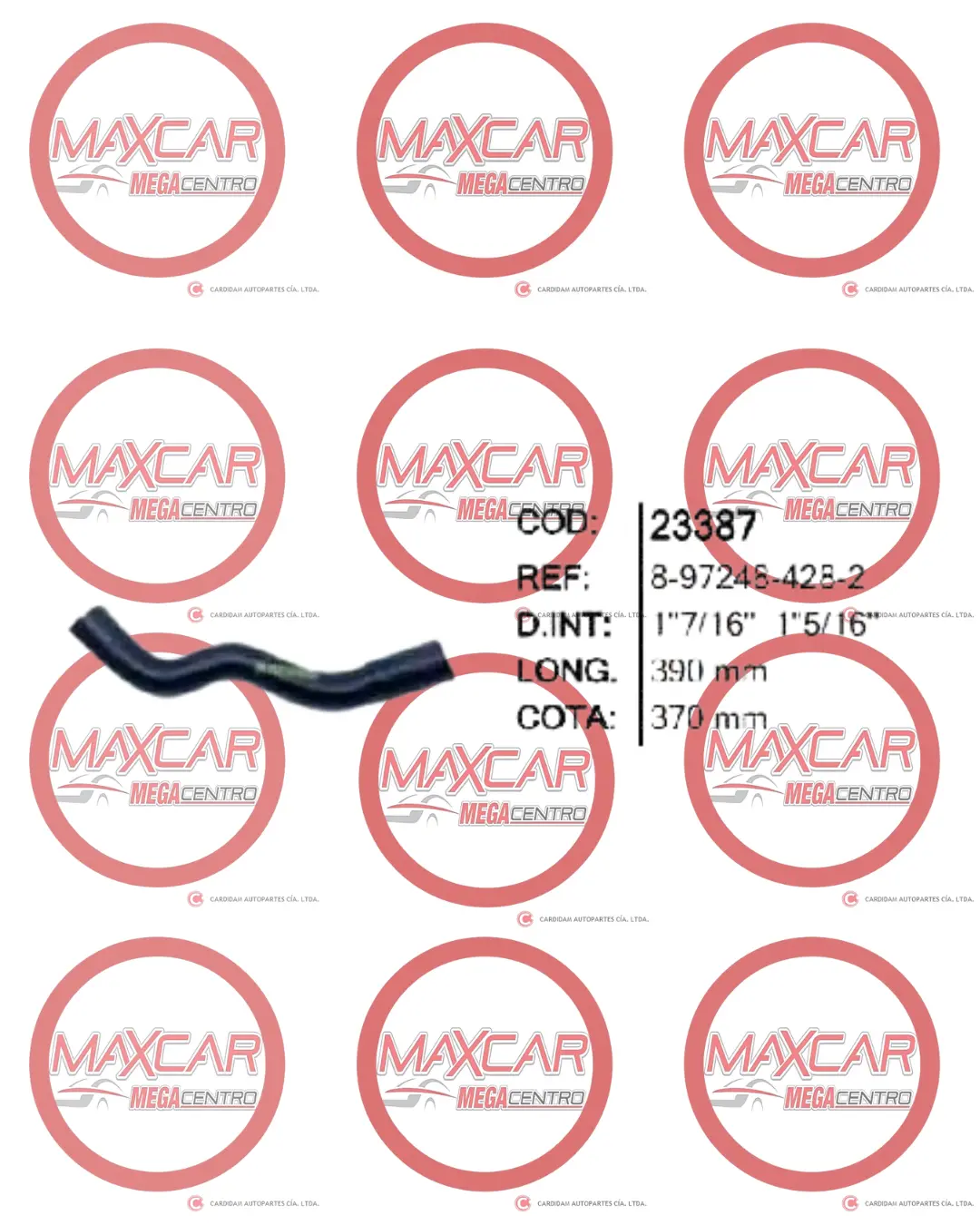 Manguera Radiador Sup Inr 23387 Dmax 2.4 (8972484282) -M23387 1