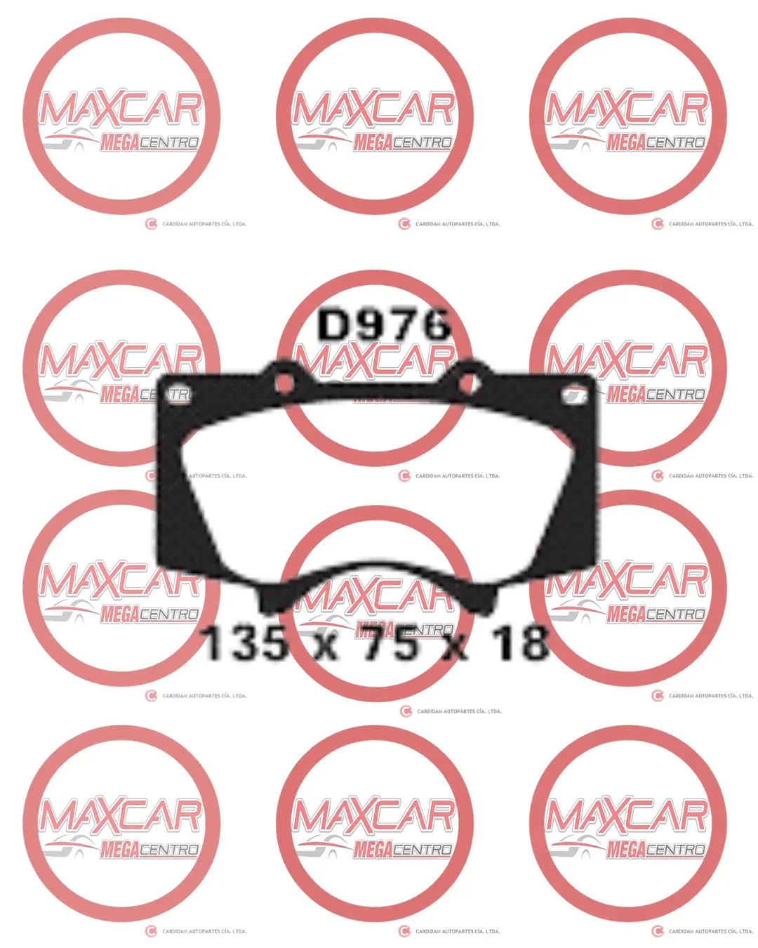 Pf.D976 Pastilla Freno Akebono Toy Fortuner 3.0 4.0 07-09 Hilux 2.7 3.0 Jac T8 Pro 2.0 20-23 T6 Del - Pak976 1
