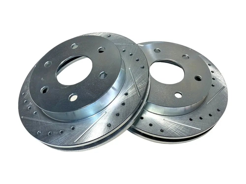 15 Inch Conversion Brake Kit Replacement Rotors | (Slotted & Drilled) 1