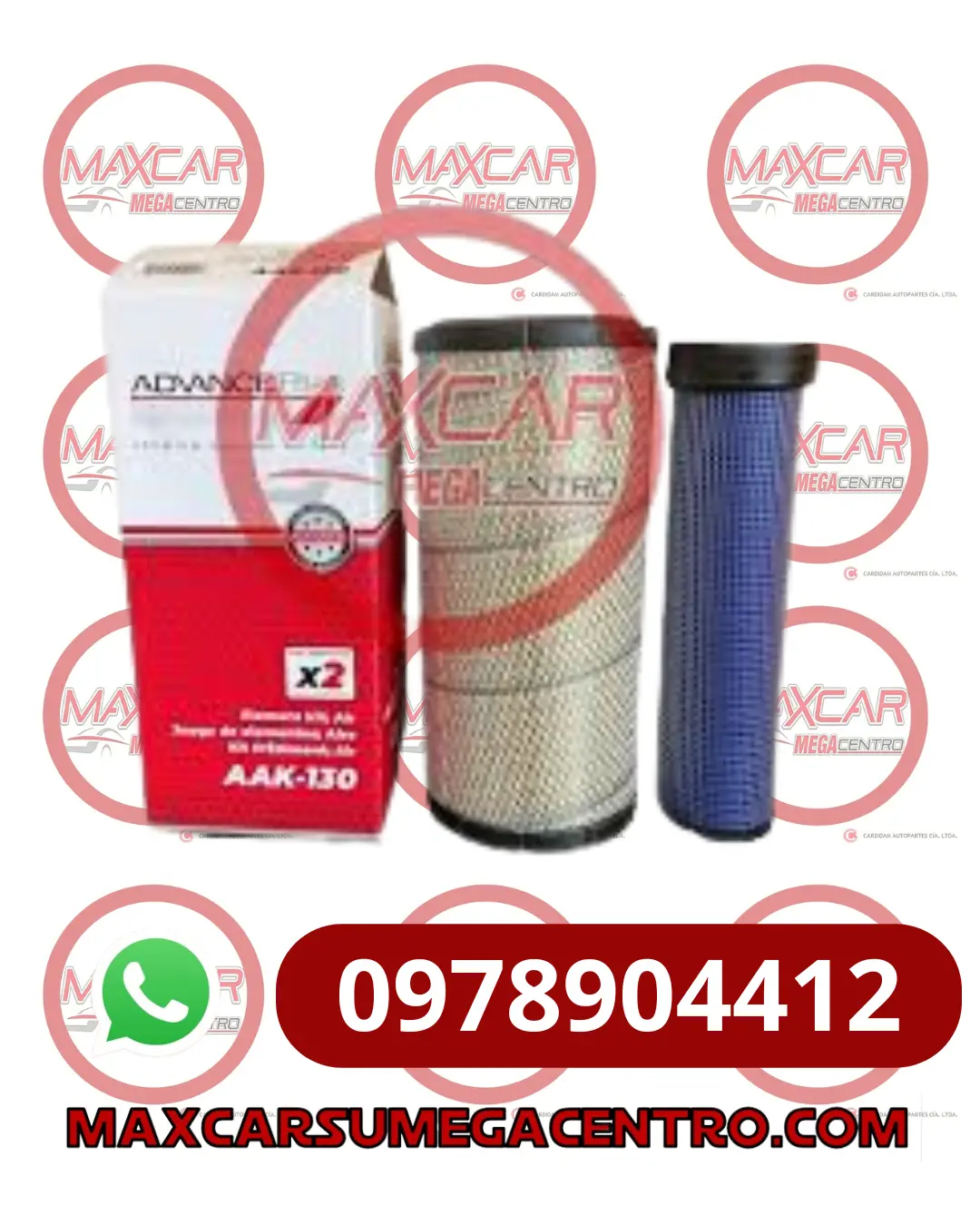 F.Aak130 Filtro Aire Advance Gallinetas Caterpillar 910G, 914G John Deere Case (Aa8737+Aa-8738) 1