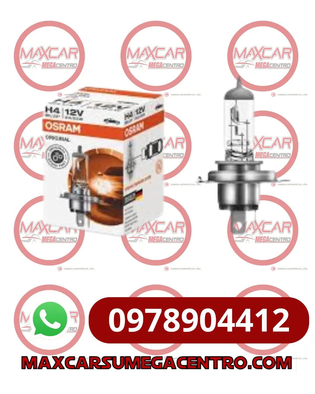 Far.H4 Halogeno Osram 64193 H4 12V 60/55W P43t 1