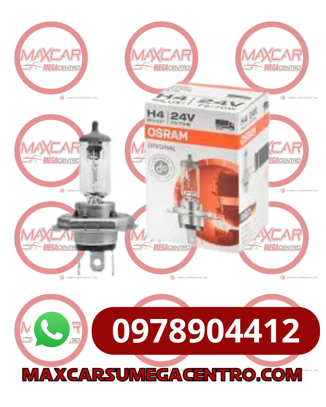 Far.H4 Halogeno Osram H4 24V 75/70W Pt43 64196 1