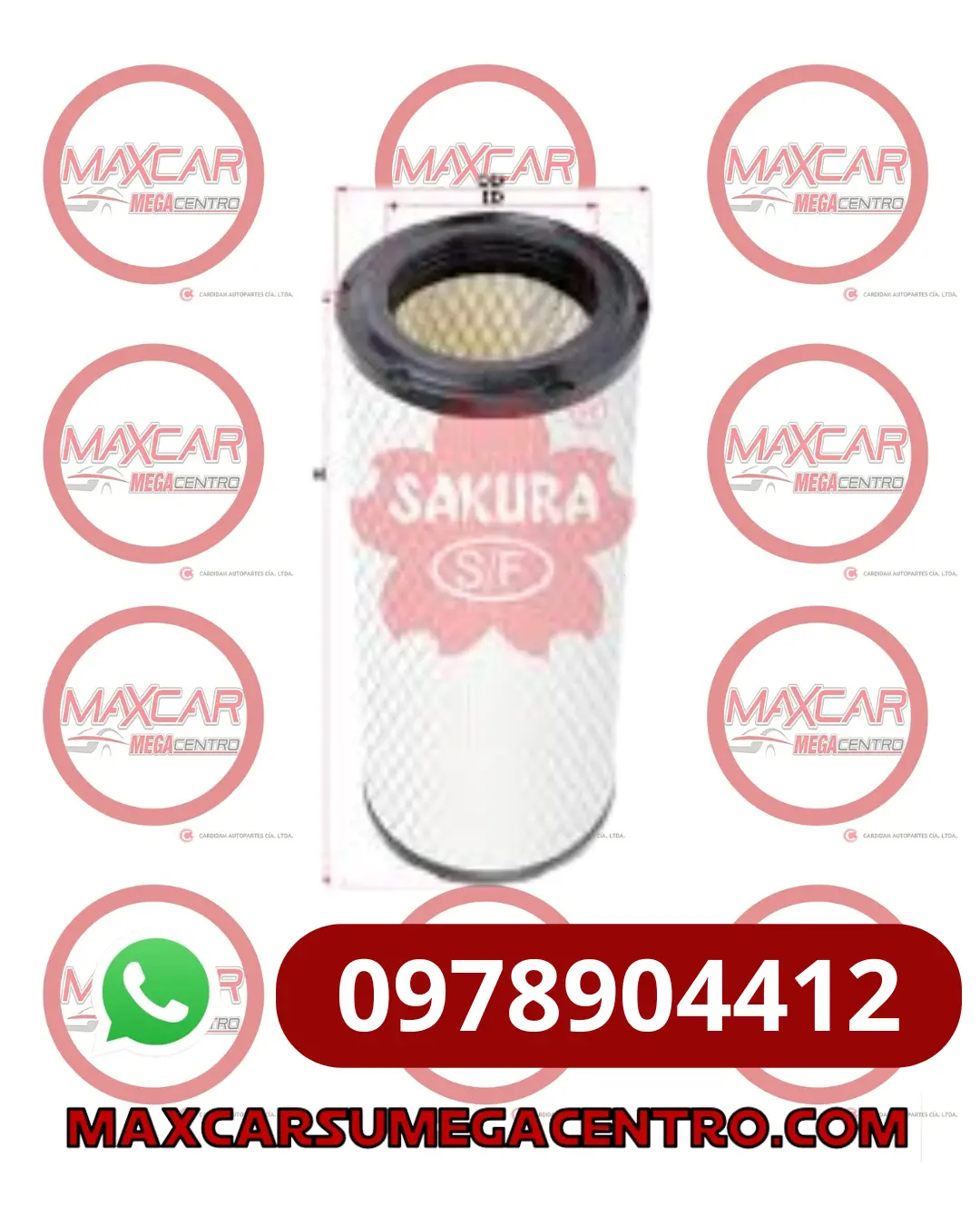 F.A8505 Filtro Aire Sakura Ext Kubota R420 (Ars6333 Af25553 Laf8143) 1