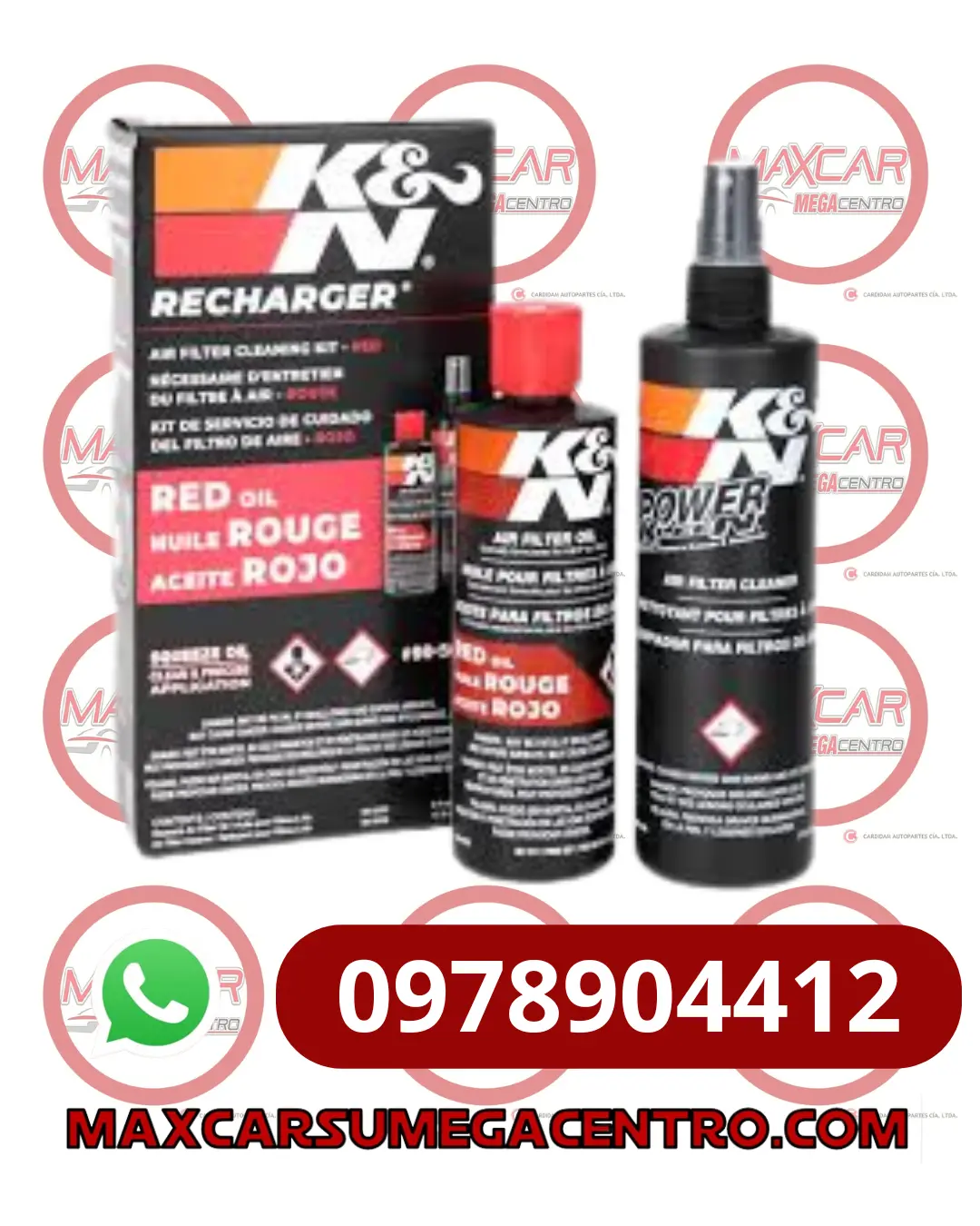 Lim.5050 Kit Limpieza Mantenimiento K&N Rojo 1