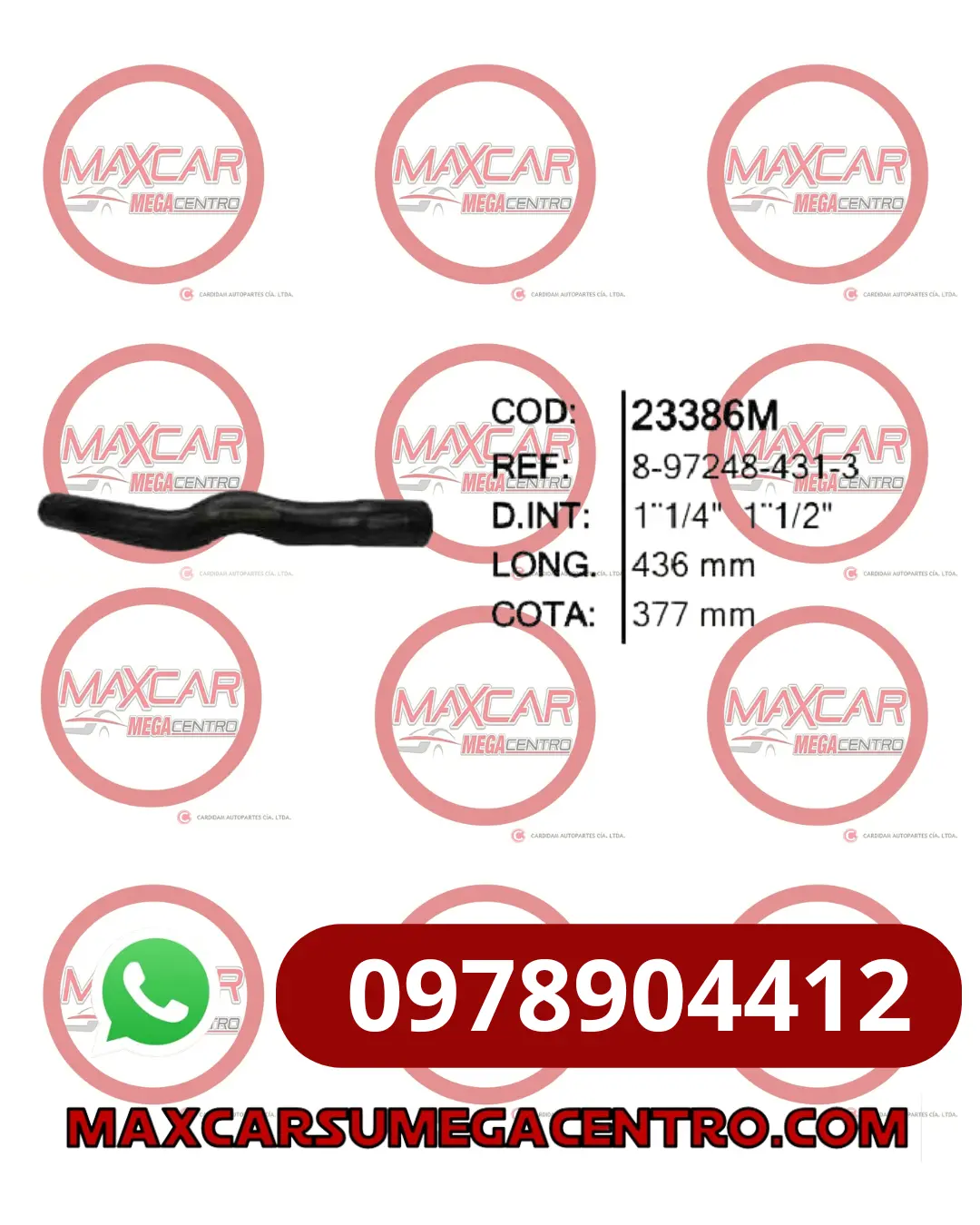 Man.8972484313 Manguera Radiador Inf A&G Am8431 Dmax 2.4 05-14 1