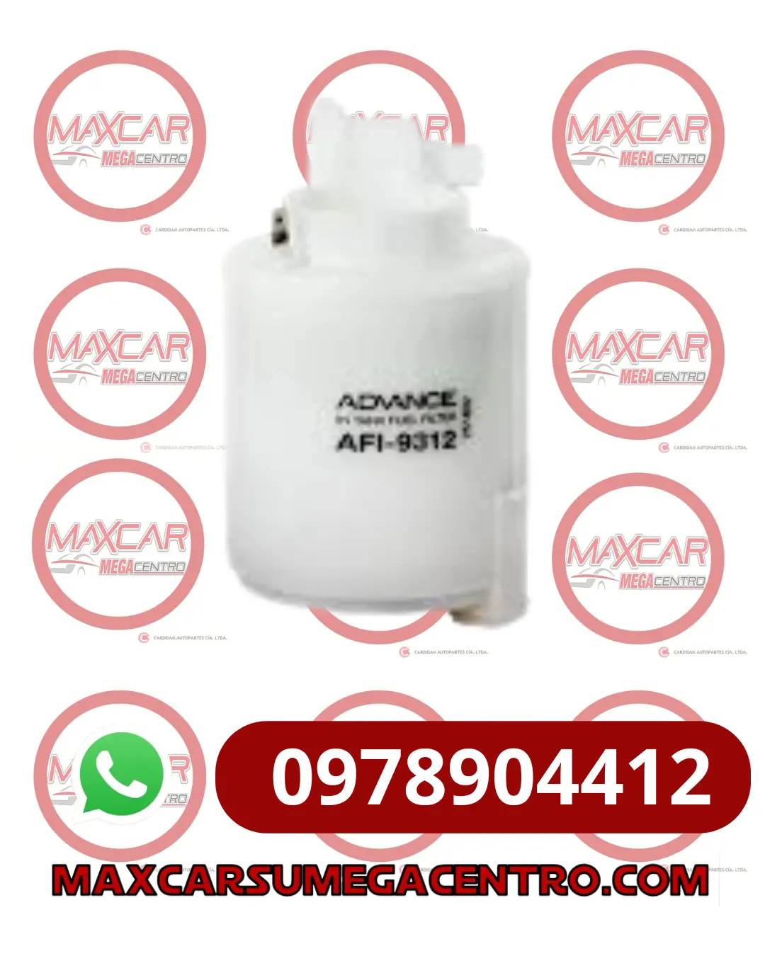 F.Afi9312 Filtro Combustible Advance Rio X Line 18- Tucson Tl 18-  Accent 2015, Sportage Gt 2018 Picanto X Line 18- (Sumergible) 1