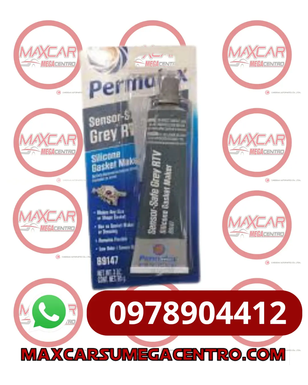 Peg.Gris Permatex Silicon Gris  89147 3.5 Onz 1