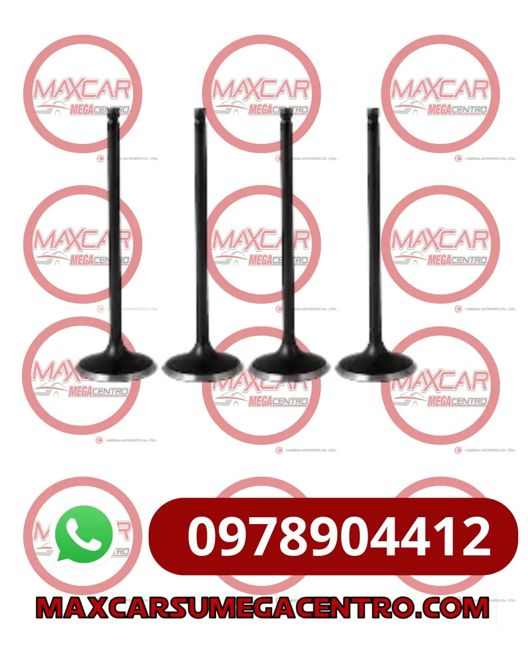 Ve.96352793 Valvula Esc Shinhan Matiz 0.8 3Cil Spark 1.0 4Cil (4 Unid) 1