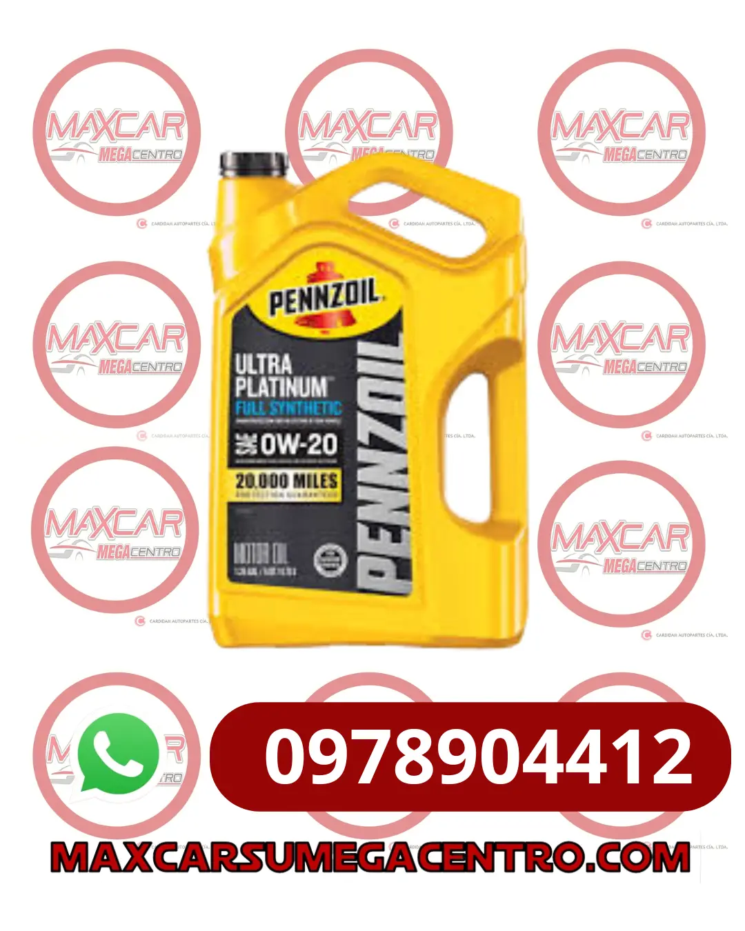 L.0W20 Pennzoil Galon Platinum 0W20 Full Sintetico 5Qt 1
