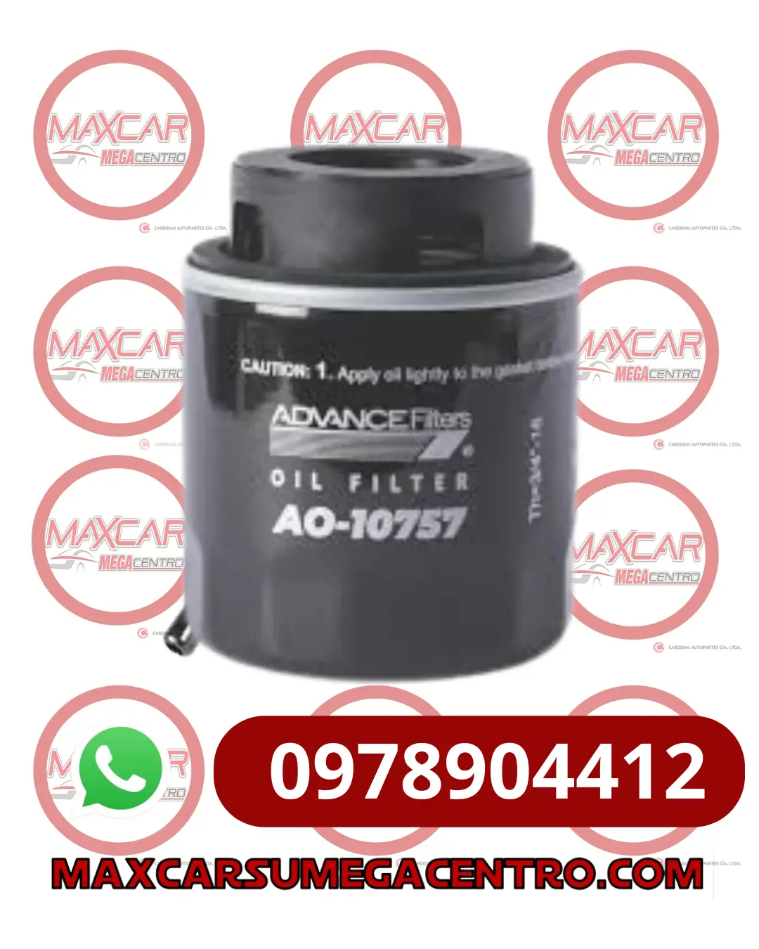 F.Ao10757 Filtro Aceite Advance Skoda Vw Polo 2018 Byd Song (Ml56155) (C31080)(W712/93) Sintetico 1