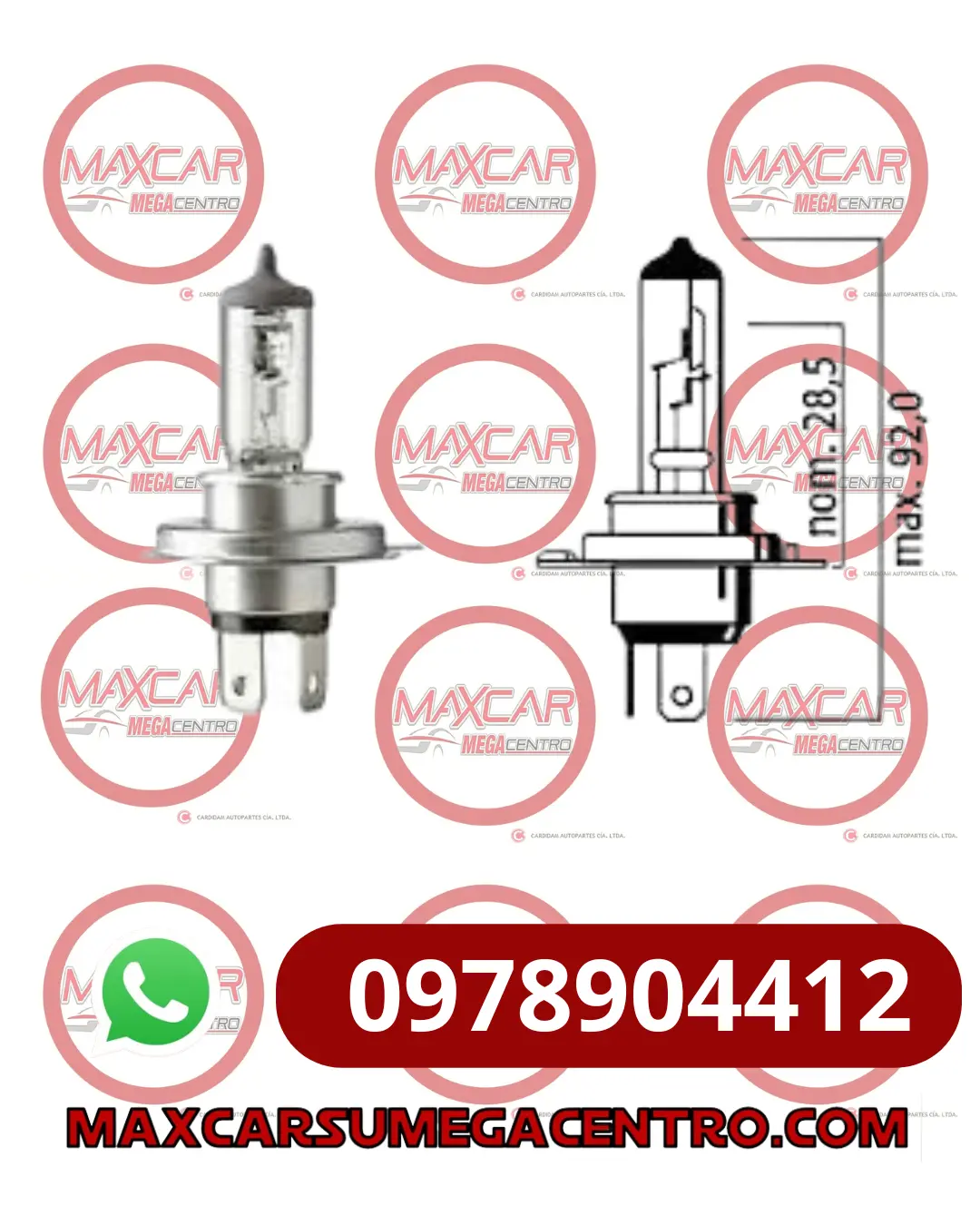 Far.H4 Halogeno Flosher 665243 625543 H4 12V 60/55 T43 1