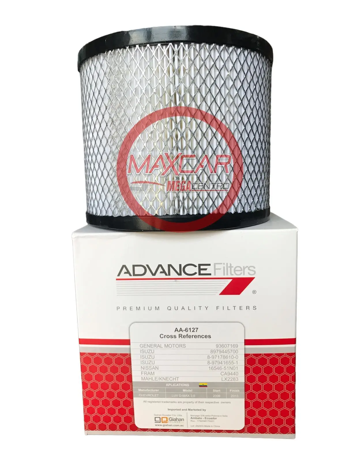 F.Aa6127 Filtro Aire Advance Aa6127 Dmax Diesel 2.5 3.0 1