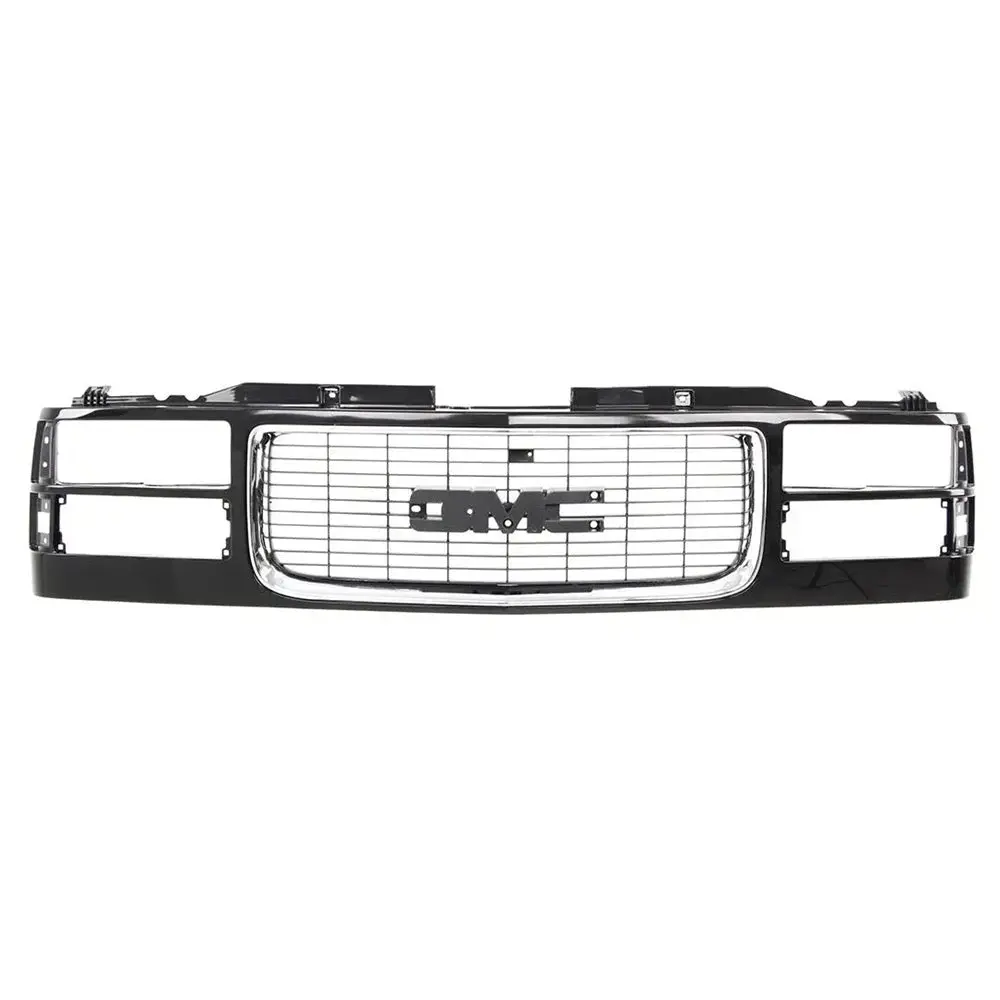 Amd Grille Shell - Chrome/Black (Dual Headlight) | 94-98 Gmc C/K Obs Truck Suv 1