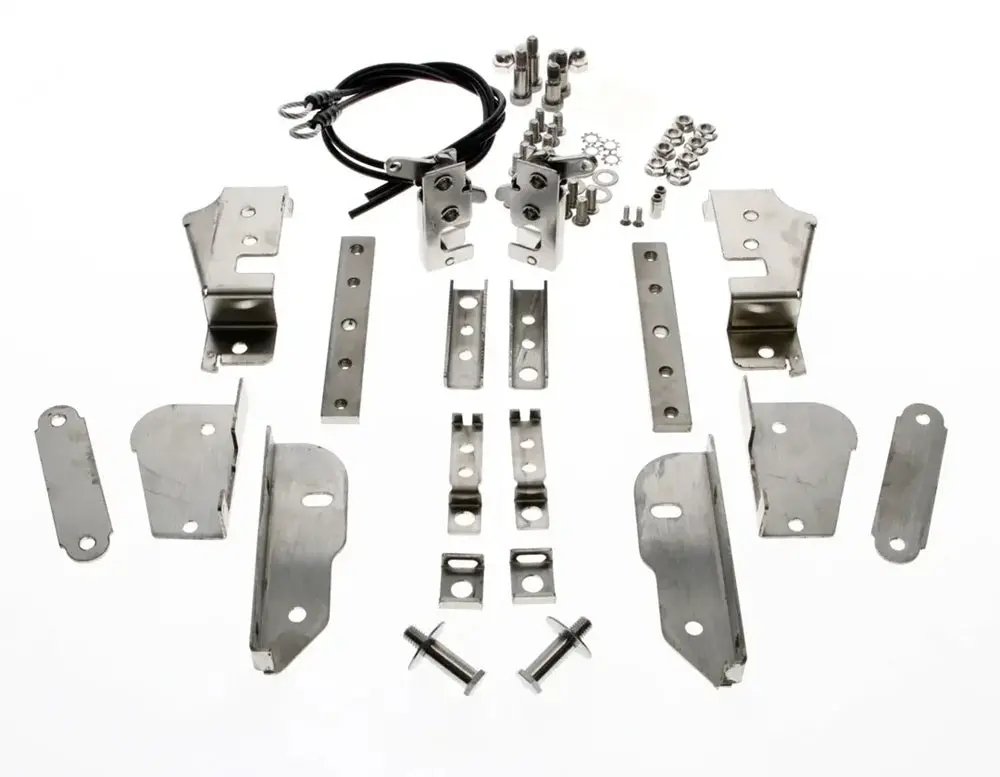Amd Hidden Tailgate Latch Kit (Complete Stainless) - 47-87 Chevy Gmc Stepside Pickup, 48-87 Ford Flareside Pickup 1