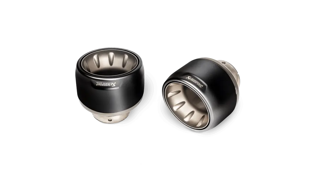 Akrapovic Tail Pipe Set (Black Coated Titanium) For 2020-2024 Porsche Cayman Gt4 1