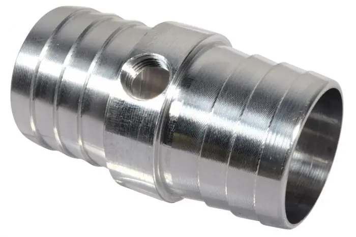 Ict Billet 1-1/4" Hose W/ 1/8" Npt Steam Port Adapter Top Radiator Ls Swap Coolant 1