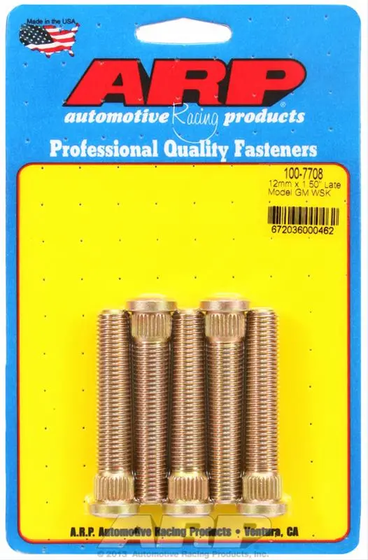 Arp Wheel Studs (12Mm X 1.5, 2.5 Length) Ls1 Camaro Firebird 1