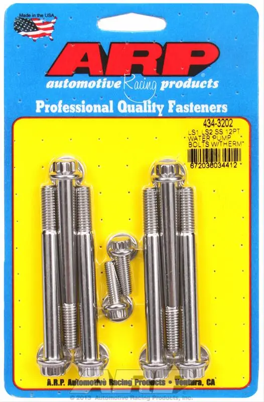 Arp Lsx Water Pump Bolts| (12 Point Stainless) 1