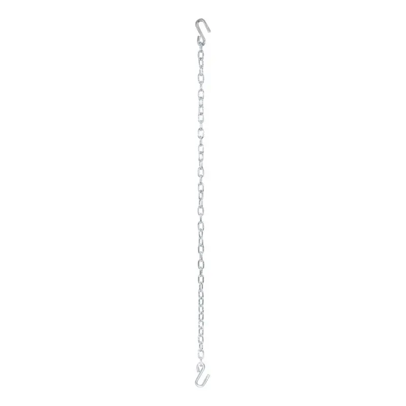 Curt 48-Inch Zinc-Plated Safety Chain With Dual S-Hooks — 2,000 Lb Capacity 1
