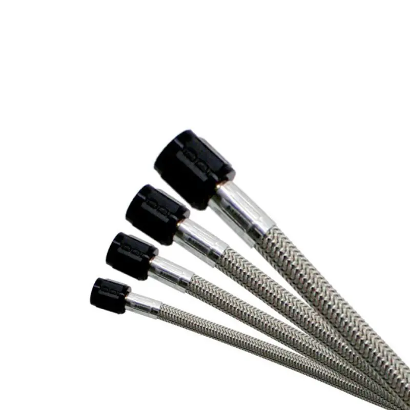 Nitrous Express 4An Stainless Steel Braided Hose – 2-Foot Black Length 1