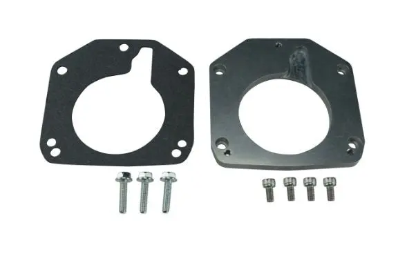 Ict Billet Ls Throttle Body Adapter / 4 Bolt Intake To 3 Bolt Tb W/ Gasket 1