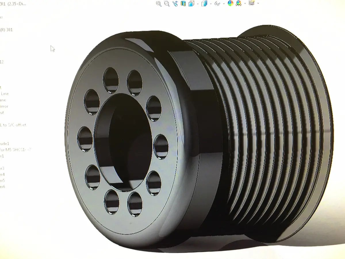 1 - Adm 2.38"  6 Rib Lsa/Lt4 Supercharger Pulley 1