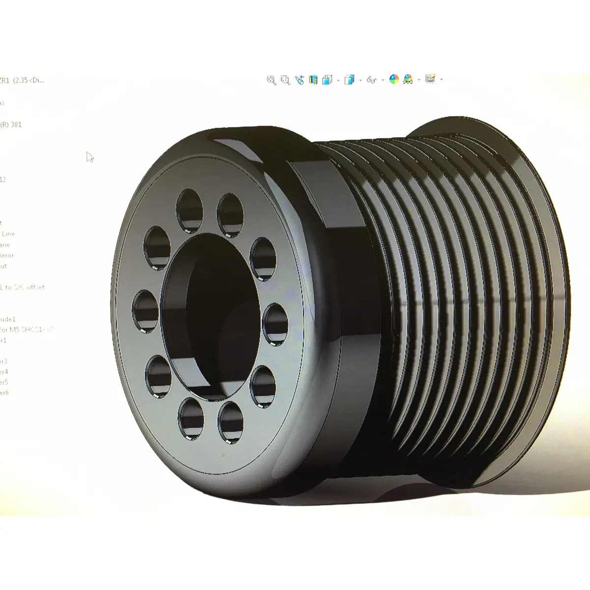 1 - Adm 2.80"  6 Rib Lt4 Truck Conversion Pulley 101-6R-Tk280 1