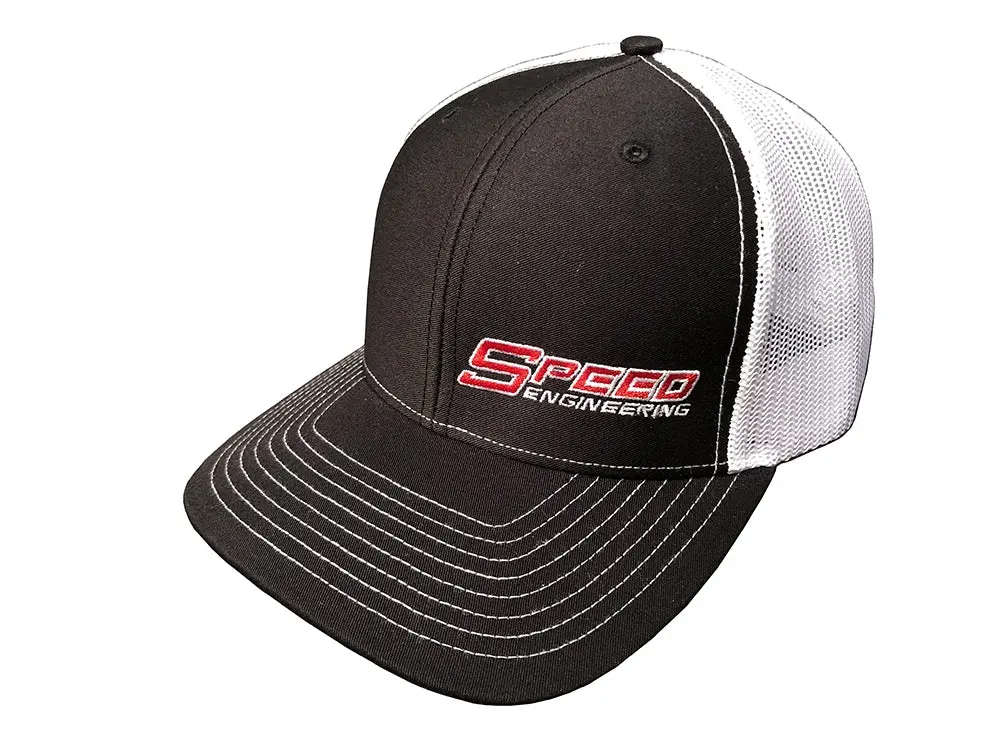 Speed Engineering Truckers Hat | (Adjustable) "Black-White" 1